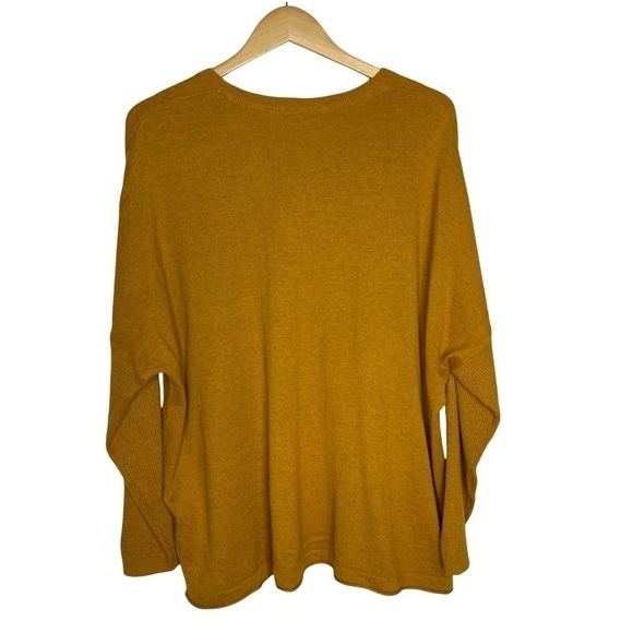 J. Jill Relaxed Fit Drop Shoulder Wool Blend Sweater Gold Melange XL - Picture 9 of 14